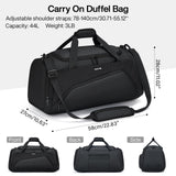 Hanke Carry On Luggage Airline Approved Duffle Bag for Travel, Multifunctional 3 In 1 Travel Duffel Bags for Traveling, 44L Weekender Overnight Gym Hiking Tote Bags for Men & Women.（Black）