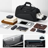 Hanke Carry On Luggage Airline Approved Duffle Bag for Travel, Multifunctional 3 In 1 Travel Duffel Bags for Traveling, 44L Weekender Overnight Gym Hiking Tote Bags for Men & Women.（Black）