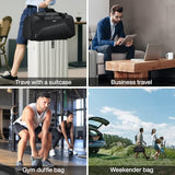 Hanke Carry On Luggage Airline Approved Duffle Bag for Travel, Multifunctional 3 In 1 Travel Duffel Bags for Traveling, 44L Weekender Overnight Gym Hiking Tote Bags for Men & Women.（Black）