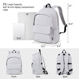 Hanke Casual Backpacks Travel Backpack for Women & Men, Lightweight Carry On Backpack for Work, Hiking wiht Unique Comfort Design (Off White)