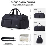 Hanke Cloud Carry On Luggage Bags for Travel Carry On Bag for Women Lightweight Travel Tote Bag Overnight Weekender Bag,Graphite Black