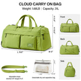 Hanke Cloud Carry On Luggage Bags for Travel Carry On Bag for Women Lightweight Travel Tote Bag Overnight Weekender Bag,Jungle Green