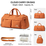 Hanke Cloud Carry On Luggage Bags for Travel Carry On Bag for Women Lightweight Travel Tote Bag Overnight Weekender Bag,Mocha Brown