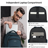 Hanke College Laptop Backpack Multi - Pocket, 18 - Inch Large Travel Backpack for Men Women, Water Resistant College Bookbag for 15.6 Inch Laptop, Casual Daily Personal Item Airline Approved,Navy Blue