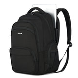 Hanke College Laptop Backpack Multi - Pocket, 18 - Inch Large Travel Backpack for Men Women, Water Resistant College Bookbag for 15.6 Inch Laptop, Casual Daily Personal Item Size Airline Approved,Black