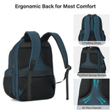 Hanke College Laptop Backpack Multi - Pocket, 18 - Inch Large Travel Backpack for Men Women, Water Resistant College Bookbag for 15.6 Inch Laptop, Casual Daily Personal Item Airline Approved,Navy Blue