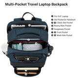 Hanke College Laptop Backpack Multi - Pocket, 18 - Inch Large Travel Backpack for Men Women, Water Resistant College Bookbag for 15.6 Inch Laptop, Casual Daily Personal Item Airline Approved,Navy Blue