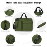 Hanke Convertible Laptop Bag, 3 In 1 Briefcase Backpack 17.3 Inch Computer Bag for Men Women, Travel Laptop Briefcase Messenger Bag, Underseat Carry On Personal Item, Pine Green