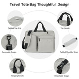Hanke Convertible Laptop Bag, 3 In 1 Briefcase Backpack 17.3 Inch Computer Bag for Men Women, Travel Laptop Briefcase Messenger Bag, Underseat Carry On Personal Item, Rock Grey