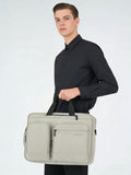Hanke Convertible Laptop Bag, 3 In 1 Briefcase Backpack 17.3 Inch Computer Bag for Men Women, Travel Laptop Briefcase Messenger Bag, Underseat Carry On Personal Item, Rock Grey