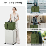Hanke Convertible Laptop Bag, 3 In 1 Briefcase Backpack 17.3 Inch Computer Bag for Men Women, Travel Laptop Briefcase Messenger Bag, Underseat Carry On Personal Item, Pine Green