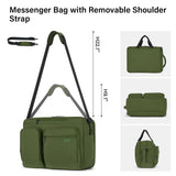 Hanke Convertible Laptop Bag, 3 In 1 Briefcase Backpack 17.3 Inch Computer Bag for Men Women, Travel Laptop Briefcase Messenger Bag, Underseat Carry On Personal Item, Pine Green