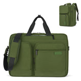 Hanke Convertible Laptop Bag, 3 In 1 Briefcase Backpack 17.3 Inch Computer Bag for Men Women, Travel Laptop Briefcase Messenger Bag, Underseat Carry On Personal Item, Pine Green