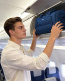 Hanke Duffle Bag for Travel, Dual Expandable 45L - 55L Carry On Duffel, 3 In 1 Weekender Tote, Water Resistant Overnight Bag with 15.6" Compartment for Men Women, Blue