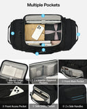 Hanke Duffle Bag for Travel, Dual Expandable 45L - 55L Carry On Duffel, 3 In 1 Weekender Tote, Water Resistant Overnight Bag with 15.6" Compartment for Men Women, Blue