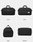 Hanke Duffle Bag for Travel, Dual Expandable 45L - 55L Carry On Duffel, 3 In 1 Weekender Tote, Water Resistant Overnight Bag with 15.6" Compartment for Men Women, Blue