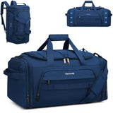 Hanke Duffle Bag for Travel, Dual Expandable 45L-55L Carry On Duffel, 3 In 1 Weekender Tote, Water Resistant Overnight Bag with 15.6