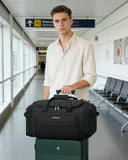 Hanke Duffle Bag for Travel, Dual Expandable 45L - 55L Carry On Duffel, 3 In 1 Weekender Tote, Water Resistant Overnight Bag with 15.6" Compartment for Men Women, Blue