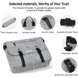 Hanke Durable Messenger Bag for Men with 15.6 Laptop Case, Business Cross Body Bag Briefcase for Women,School or Work Tote Bag Large Messanger Bag.（Light Grey）
