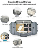 Hanke Expandable Carry On Luggage Bag,3 in 1 Duffle Bag for Travel,45L - 55L Weekender Overnight Bag with 15.6" Compartment for Women & Men (Grey)