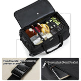 Hanke Expandable Carry On Luggage Suitcases with Wheels Foldable Duffle Bag for Travel Carry On suitcase Weekend Bag for Women Men（Black）