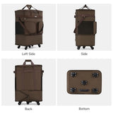 Hanke Expandable Collapsible Luggage with Wheels Suitcase, Rolling Travel Bag, Duffel Garment Tote Bag for Men Women, Lightweight Suitcase, Large Capacity Luggage with Spinner Wheel (Coffee)