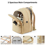 Hanke Expandable Laptop Backpack for Women and Men, 24L - 30L Travel Backpack, 15.6 Inch College Laptop Bookbag for School Work, Water Resistant Carry On Personal Item Bag, Khaki