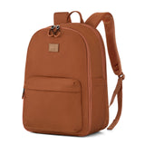 Hanke Expandable Laptop Backpack for Women and Men, 24L-30L Travel Backpack, 15.6 Inch College Laptop Bookbag for School Work, Water Resistant Carry On Personal Item Bag, Caramel