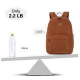 Hanke Expandable Laptop Backpack for Women and Men, 24L - 30L Travel Backpack, 15.6 Inch College Laptop Bookbag for School Work, Water Resistant Carry On Personal Item Bag, Caramel