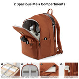 Hanke Expandable Laptop Backpack for Women and Men, 24L - 30L Travel Backpack, 15.6 Inch College Laptop Bookbag for School Work, Water Resistant Carry On Personal Item Bag, Caramel