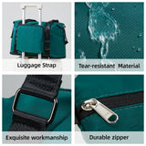 Hanke Expandable Tote Bag Foldable Duffle Bag for Travel Carry on Weekend Bag for Women with Adjustable Shoulder Strap Gym Bag for Men Garment Bag.（Jungle Green）