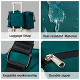 Hanke Expandable Travel Tote Bag 39L, Foldable Duffle Bag for Travel, Carry On Weekend Bags for Women With Multiple Pockets（Jungle Green）
