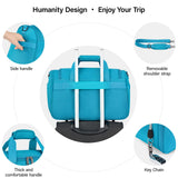 Hanke Foldable Underseat Carry On luggage Bag, Travel Tote Bag for Women & Men, Personal Item Travel Bag Softside Lightweight Luggage Bags for Travel Flight Crew Overnight Weekender.(Caribbean Blue)
