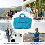 Hanke Foldable Underseat Carry On luggage Bag, Travel Tote Bag for Women & Men, Personal Item Travel Bag Softside Lightweight Luggage Bags for Travel Flight Crew Overnight Weekender.(Caribbean Blue)