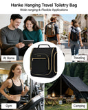 Hanke Hanging Travel Toiletry Bag for Men and Women, Water - Resistant Toiletries Bag Makeup Organizer with Hook, Cosmetic Bag for Bathroom & Travel Essentials Accessories, Navy Blue