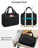 Hanke Hanging Travel Toiletry Bag for Women, Water - Resistant Makeup Organizer with Hook, Cosmetic Bag for Bathroom & Travel Essentials Accessories, Black