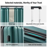 Hanke Hardshell Luggage Sets 2 Piece Extra Large Suitcases with Lock,28 Inch Luggage with Spinner Wheels, Travel Suitcase for Women Men 20 29Inch,Blackish Green
