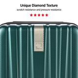 Hanke Hardshell Luggage Sets 2 Piece Extra Large Suitcases with Lock,28 Inch Luggage with Spinner Wheels, Travel Suitcase for Women Men 20 29Inch,Blackish Green