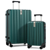 Hanke Hardshell Luggage Sets 2 Piece Extra Large Suitcases with Lock,28 Inch Luggage with Spinner Wheels, Travel Suitcase for Women Men 20 29Inch,Blackish Green