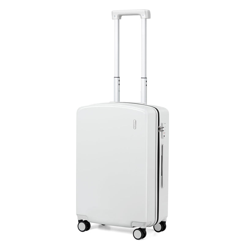 Hanke Hardside Carry - On Luggage 22x14x9 Airline Approved, 20 Inch Hard Shell Suitcases with Spinner Wheels, PC Hardshell Small Rolling Suitcase for Women Men with Tsa Lock(Smoke White)