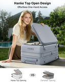 Hanke Hardside Expandable Large Checked Luggage, 28 Inch Top Opening Trunk Luggages with Spinner Wheels, All - PC Hard Shell Suitcase, Lightweight TSA Approved (Grey, 120L)