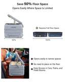 Hanke Hardside Expandable Large Checked Luggage, 28 Inch Top Opening Trunk Luggages with Spinner Wheels, All - PC Hard Shell Suitcase, Lightweight TSA Approved (Grey, 120L)