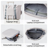 Hanke Laptop Tote - Lightweight Nylon Shoulder Bag for Work, Travel, Sports & Gym - Dune Grey