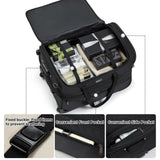 Hanke Large Expandable checked Luggage Suitcases with Wheels Foldable Duffle Bag for Travel suitcase for Women Men Garment Bag（Black）
