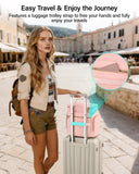 Hanke Large Toiletry Bag for Women Travel, Double Layer Organizer with Wide Opening for Full - Size Cosmetics & Toiletries, 12.2L Water - Resistant Makeup Bag,Pink