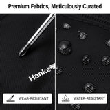 Hanke Passport Holder, Travel Wallet for Womens and Men, Neck Wallet Hidden Passport Pouch for Travel Adjustable Lightweight Thin with 6 compartments (Black)