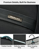 Hanke Premium Garment Bags for Travel, Business Travel Suit Bag with Wrinkle - Free System, Fits 4 Suits & 17.3'' Laptop, Carry On Garment Bag with Shoe Compartment, Shoulder Strap, Black
