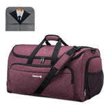 Hanke Purple Carry on Garment Bags for Travel and 20 Inch Carry On Luggage with Wheels, Convertible Duffle Bag Luggage Bag with Shoe Compartment