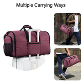 Hanke Purple Carry on Garment Bags for Travel and 20 Inch Carry On Luggage with Wheels, Convertible Duffle Bag Luggage Bag with Shoe Compartment