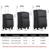 Hanke Softside Expandable 20 Inch Carry On Luggage with Wheels Airline Approved, TSA Luggage Lightweight Rolling Suitcases for Travel Carry On Bag(Black)